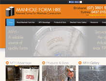 Tablet Screenshot of manholeformhire.com.au